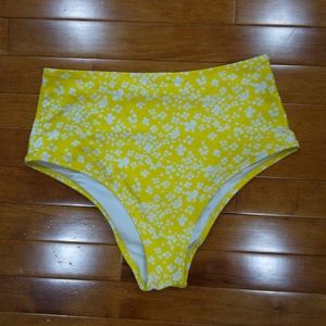 Aerie Yellow High-Waist Bikini Bottoms - Medium